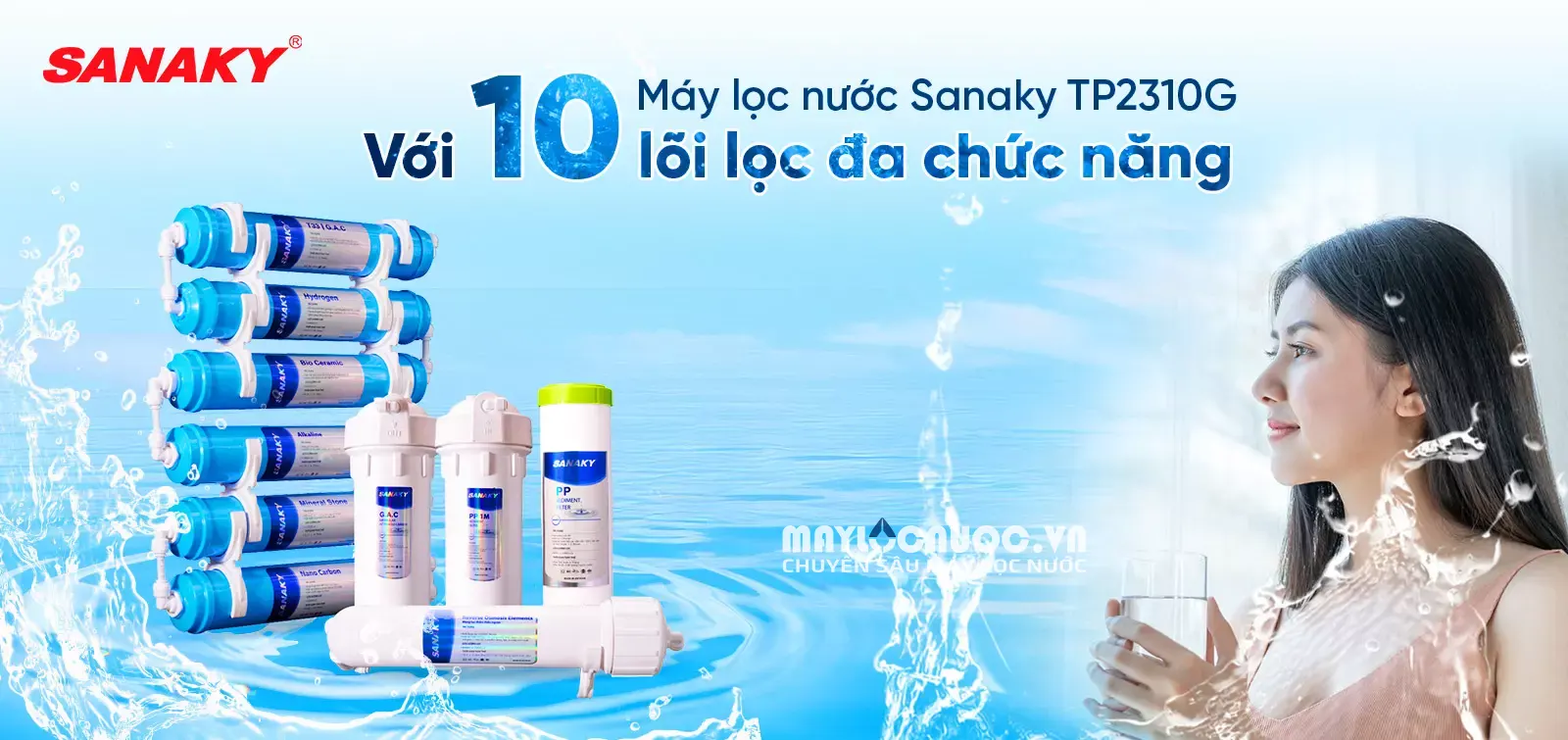 Máy lọc nước Sanaky TP2310Y - 10 cấp lọc