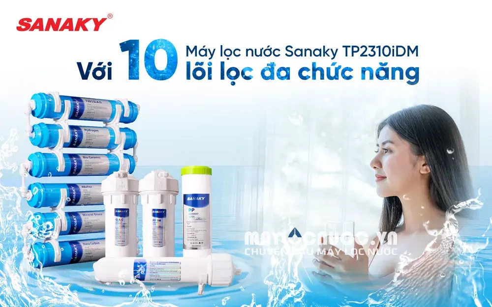 Máy lọc nước Sanaky TP2310iDM - 10 cấp lọc