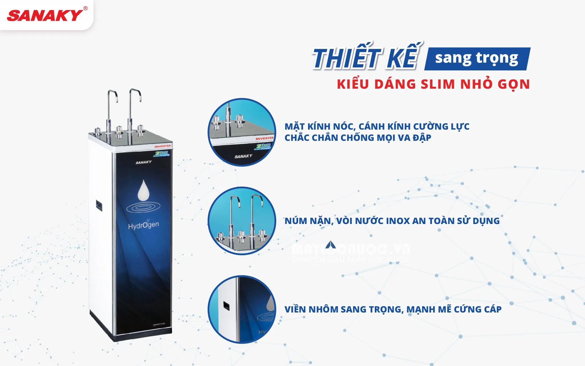Máy lọc nước Sanaky Slim VH-3210VD3 -  10 cấp lọc