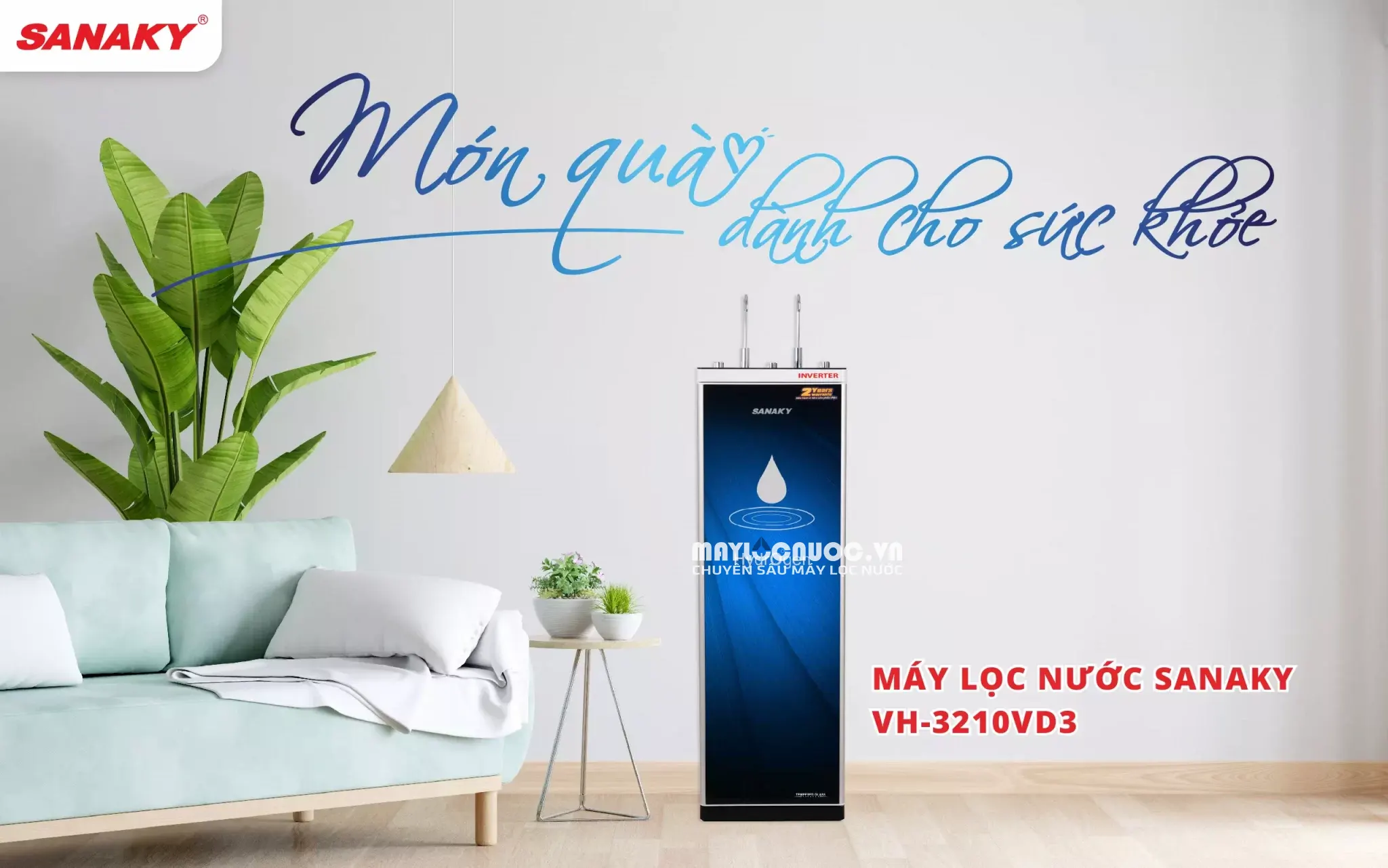 Máy lọc nước Sanaky Slim VH-3210VD3 -  10 cấp lọc