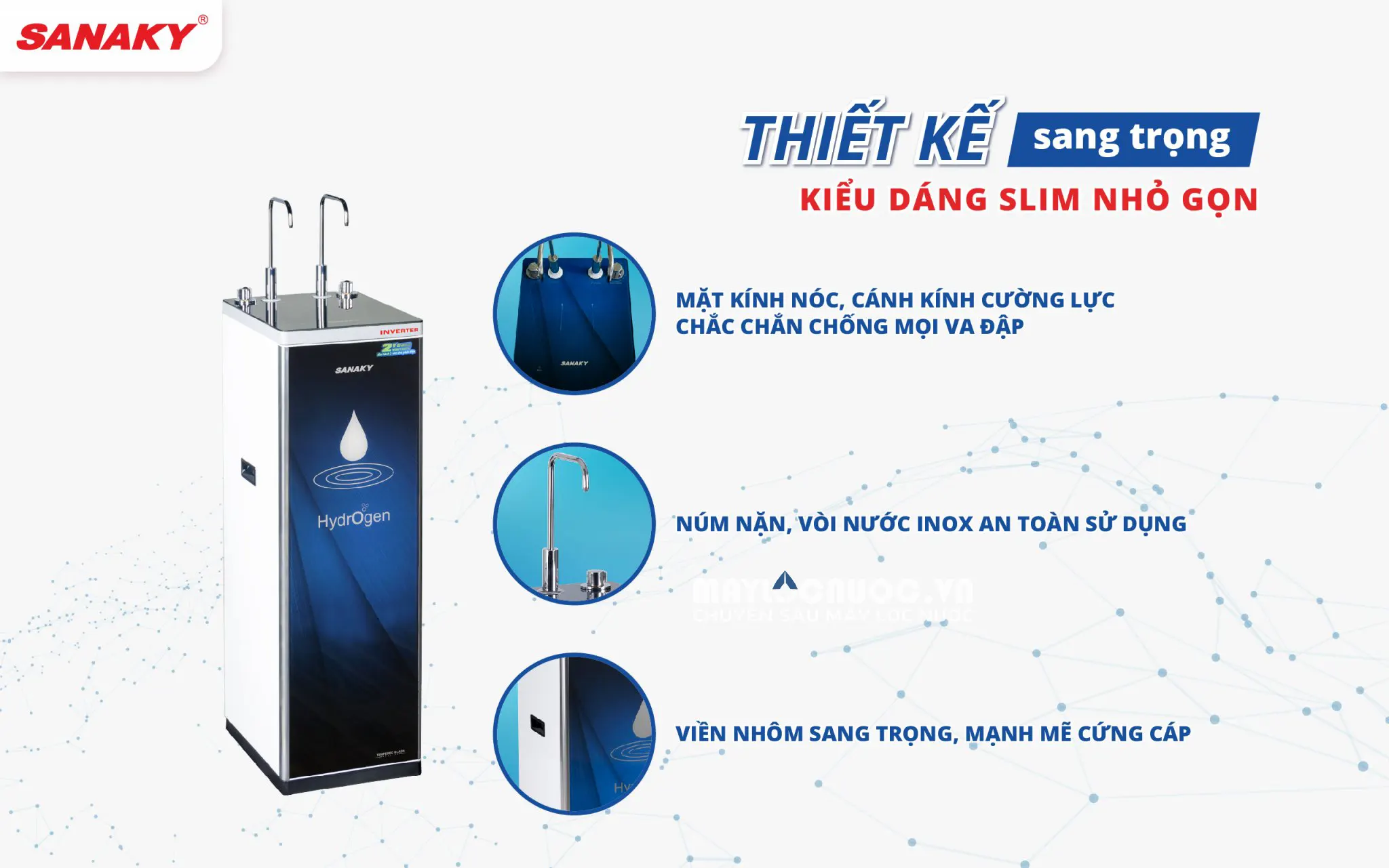 Máy lọc nước Sanaky Slim VH-4102VD 10 cấp lọc