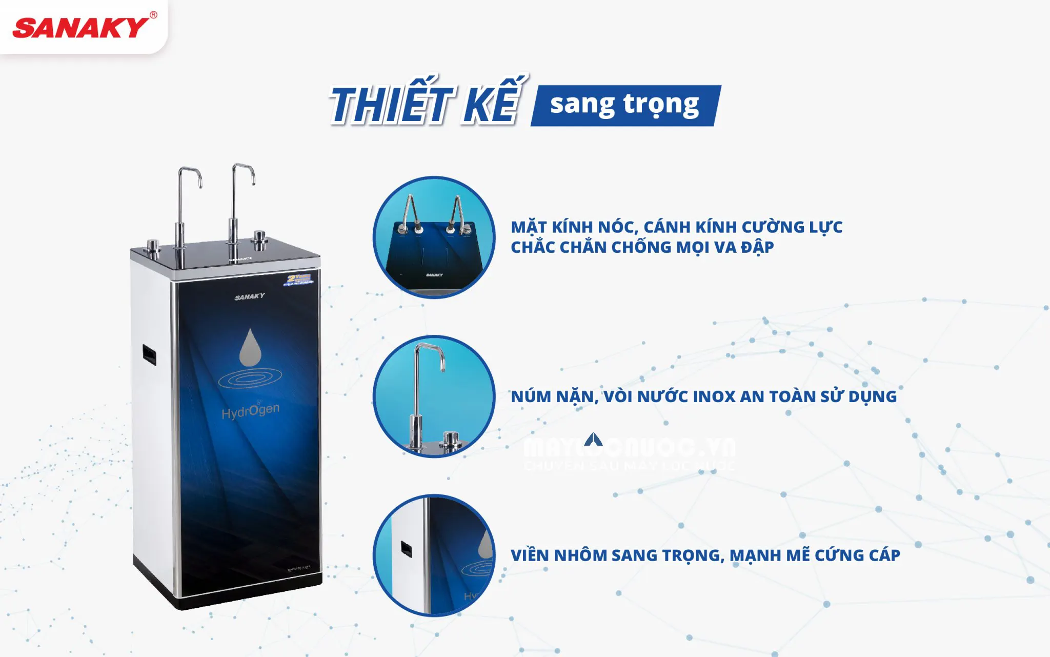 Máy lọc nước Sanaky VH-4202VD - 10 cấp lọc