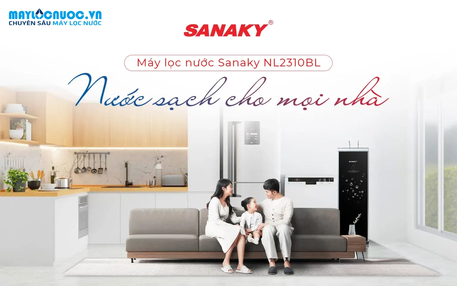 Máy lọc nước Sanaky NL2310BL - 10 cấp lọc