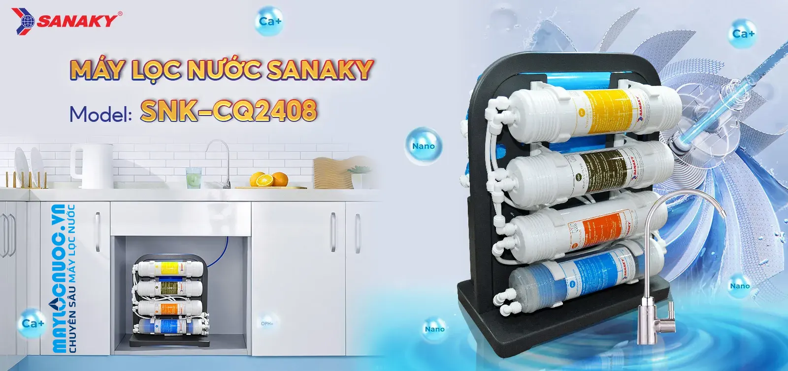 Máy lọc nước Sanaky SNK-CQ2408- 8 cấp lọc