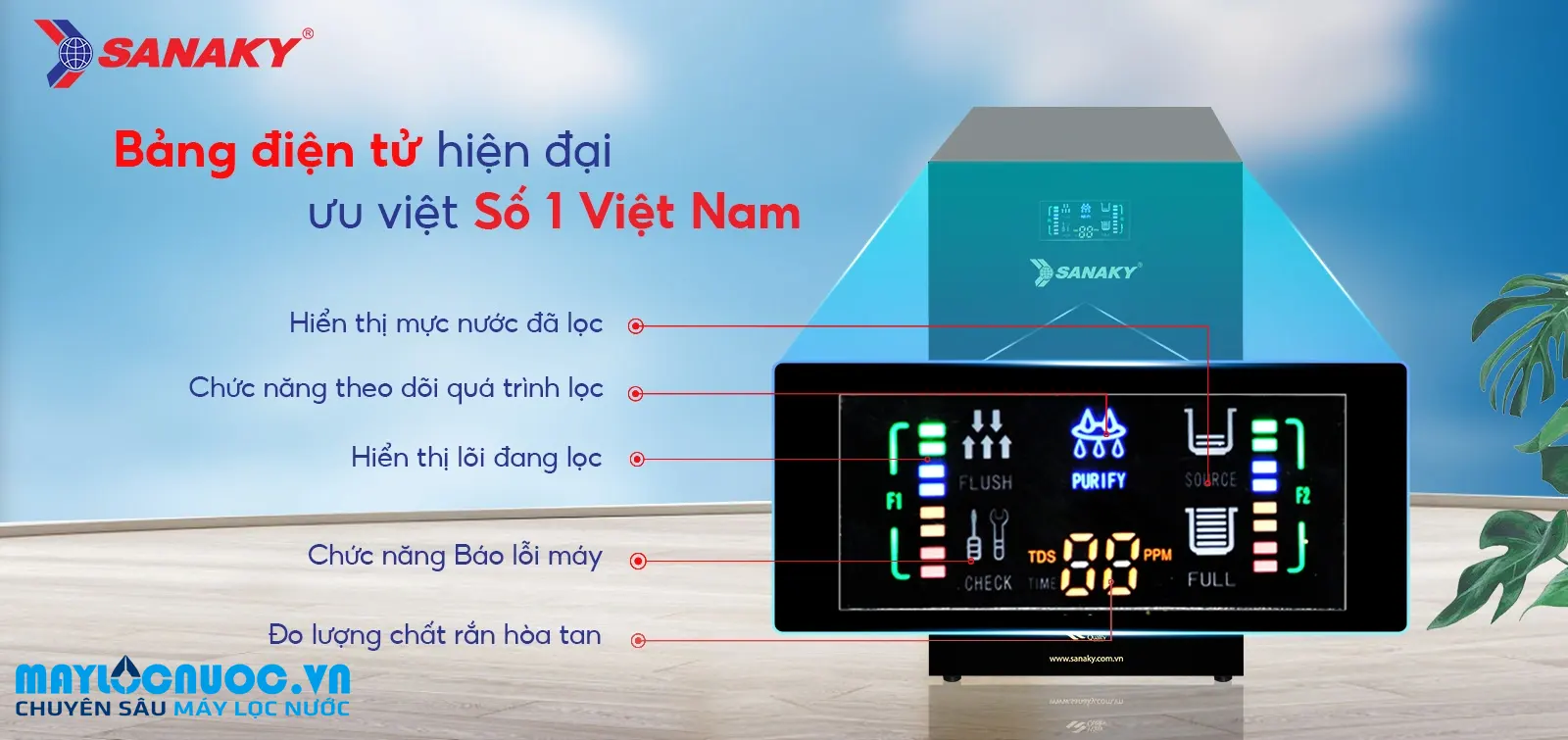 Máy lọc nước Sanaky SNK-CT2407T - 7 cấp lọc