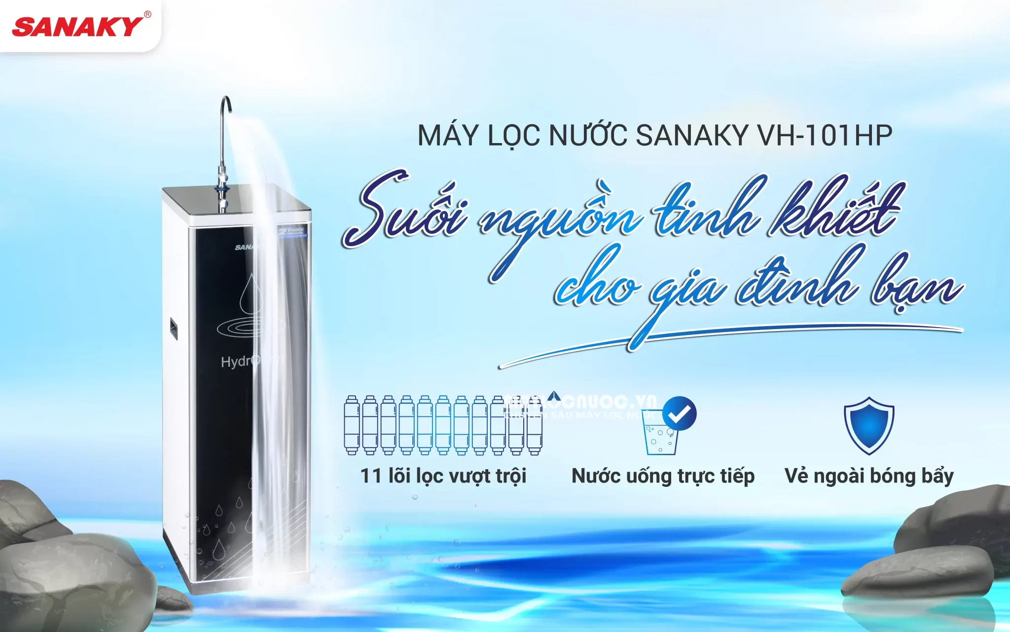 Máy lọc nước Sanaky Slim VH-101HP - 11 cấp lọc