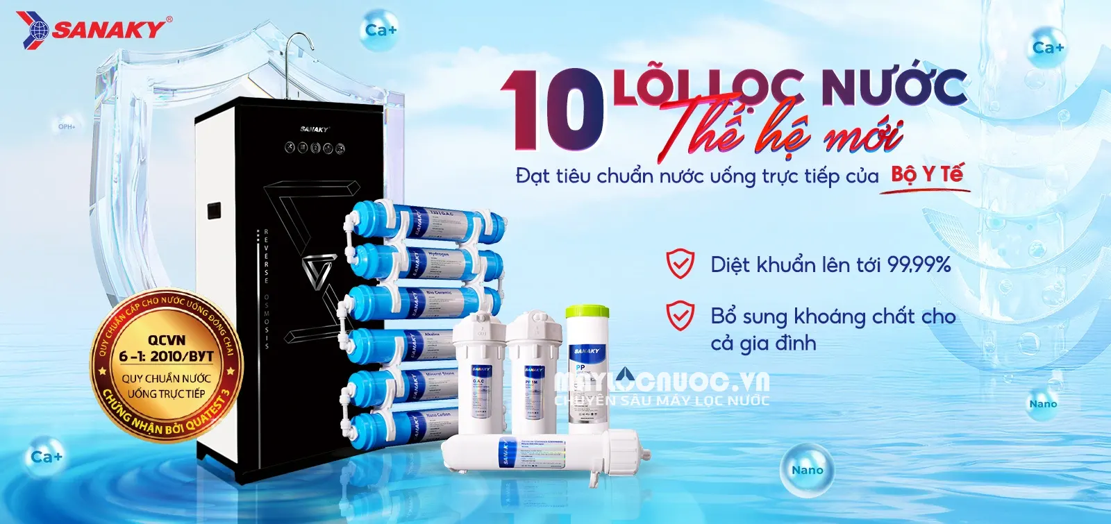 Máy lọc nước Sanaky VH-10HY - 10 cấp lọc