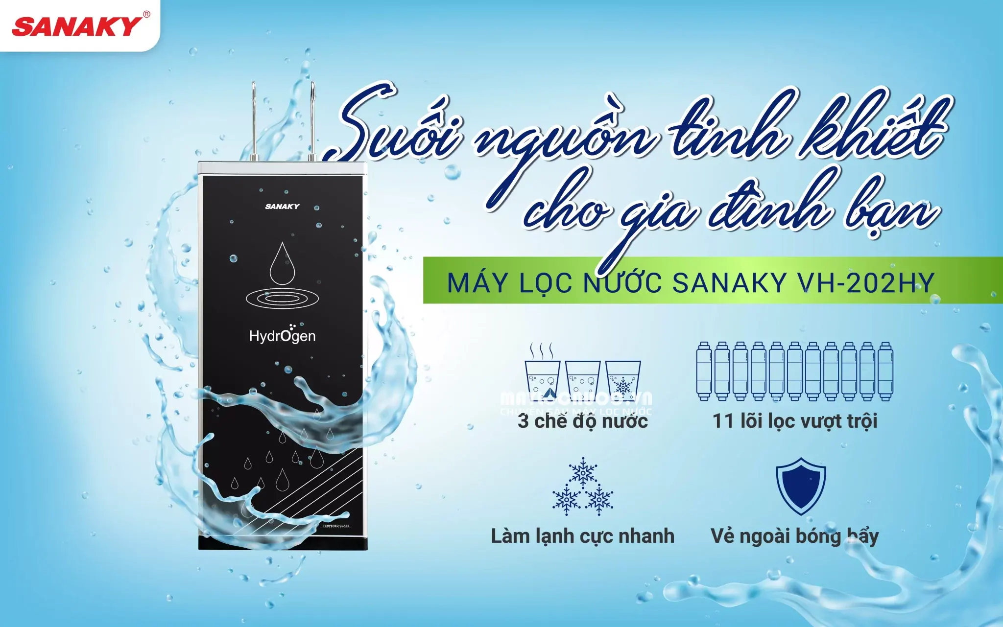 Máy lọc nước Sanaky VH-202HY-11 cấp lọc