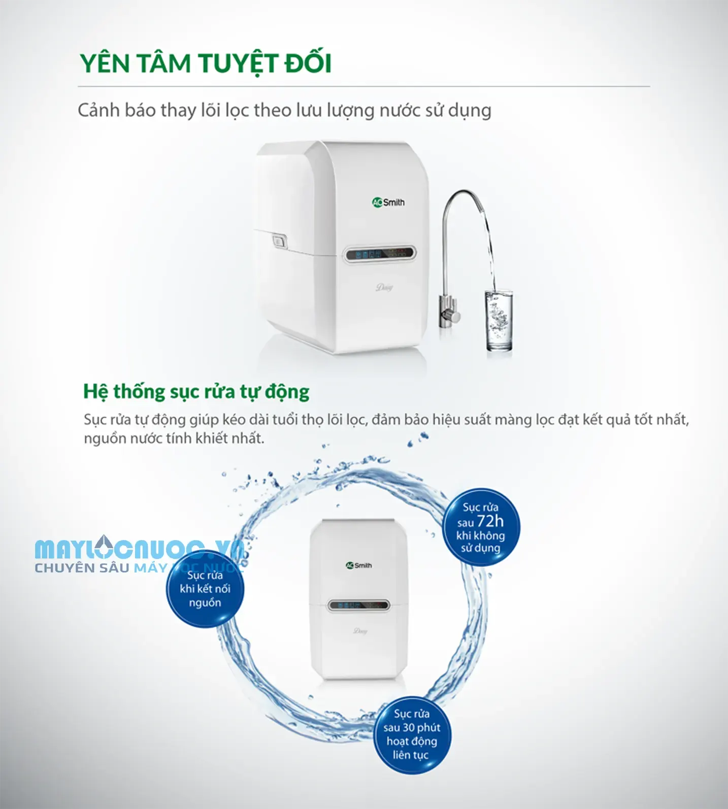 Máy lọc nước A. O. Smith Daisy - 5 cấp lọc