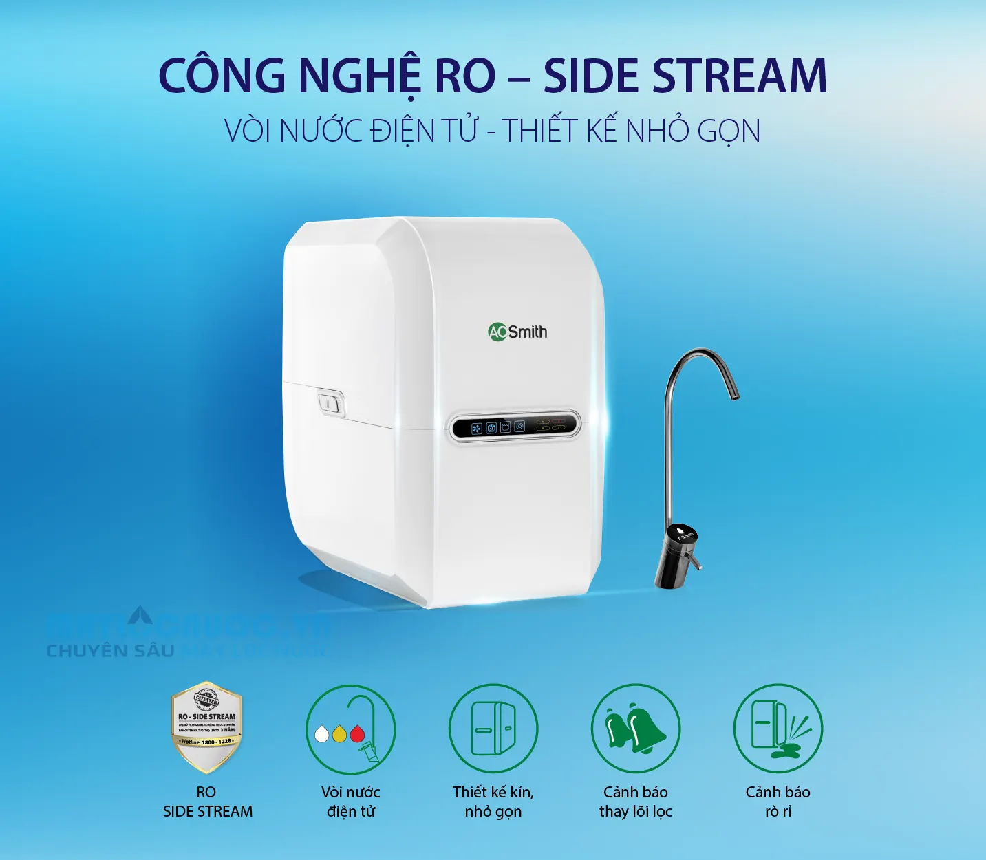 Máy lọc nước A. O. Smith AR75-A-S-2 - 5 cấp lọc