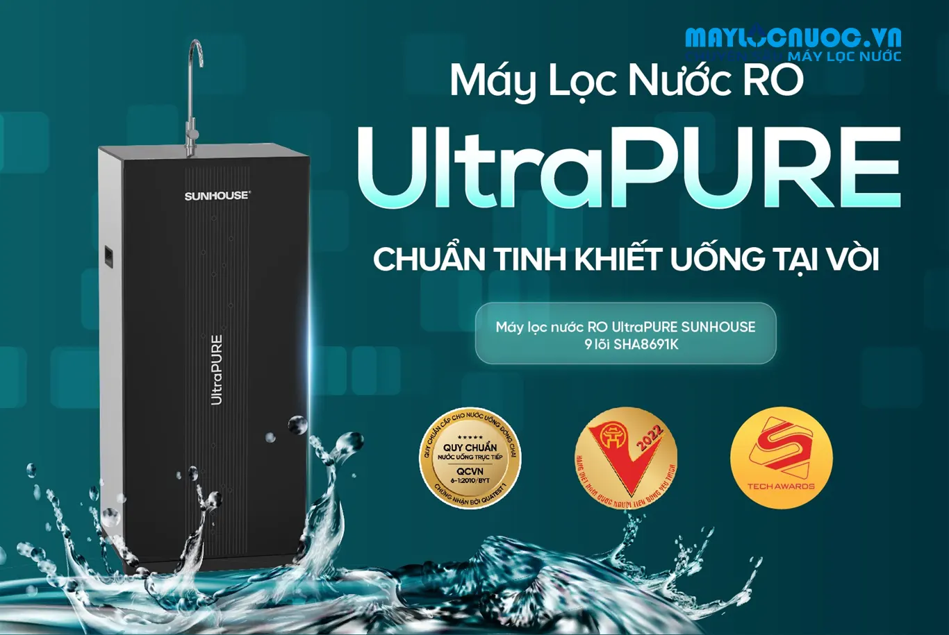Máy lọc nước RO UltraPURE SUNHOUSE SHA8691K- 9 LÕI