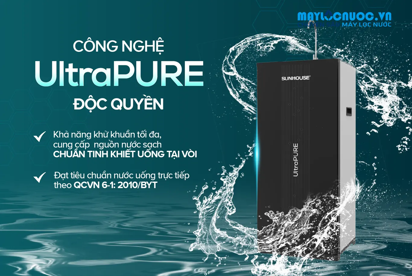 Máy lọc nước RO UltraPURE SUNHOUSE SHA8691K- 9 LÕI