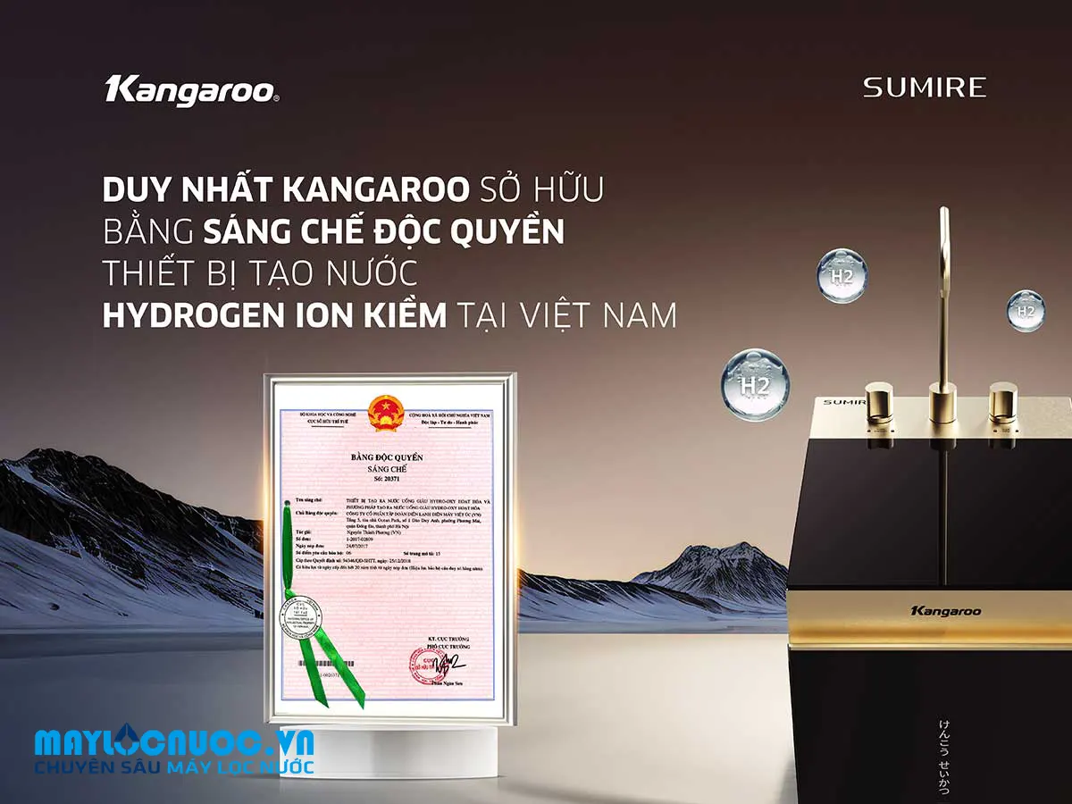 Máy lọc nước Kangaroo Hydrogen ion kiềm KGEP13A1