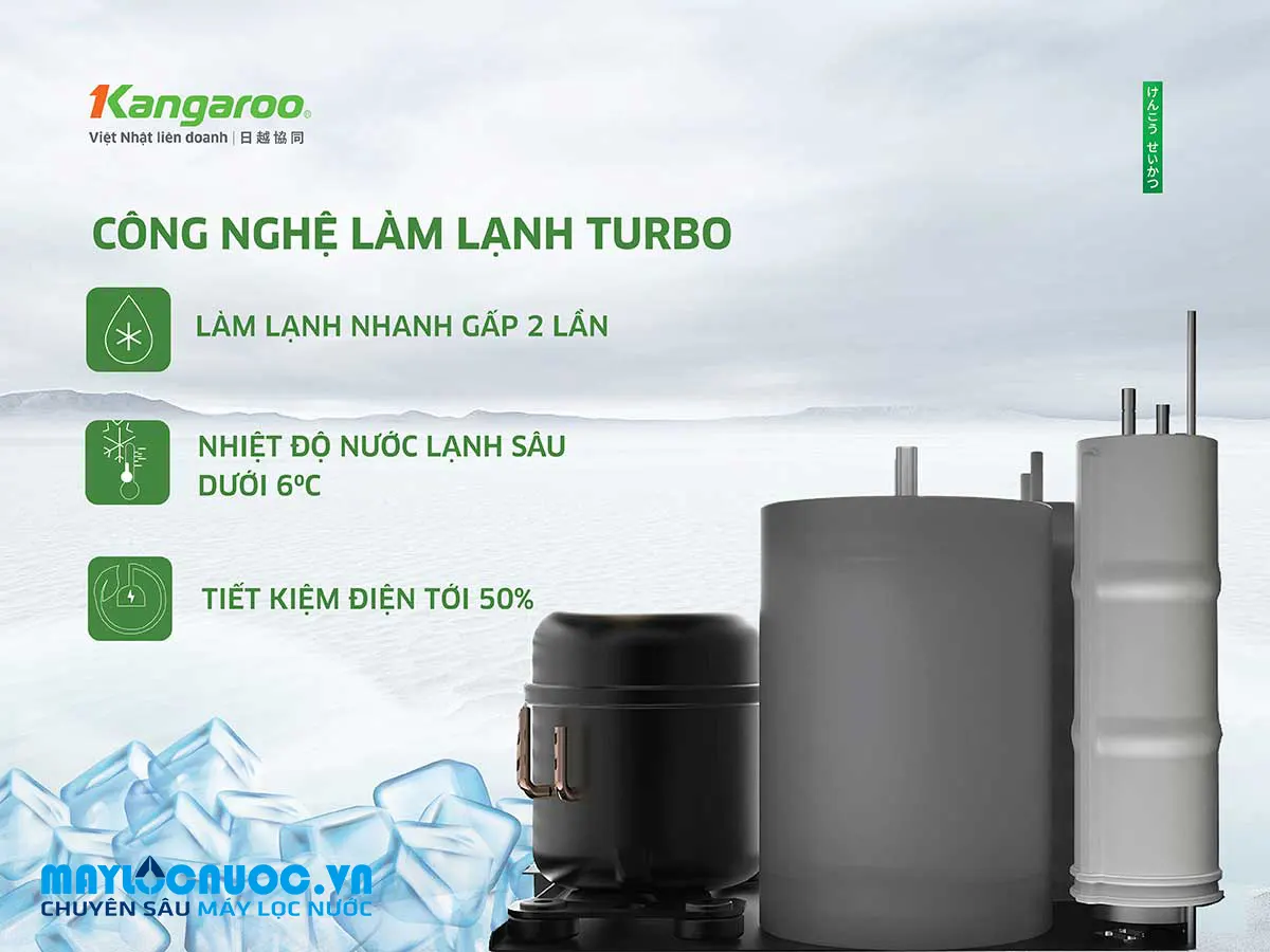 Máy lọc nước Kangaroo Hydrogen ion kiềm nóng lạnh KGHC13A3