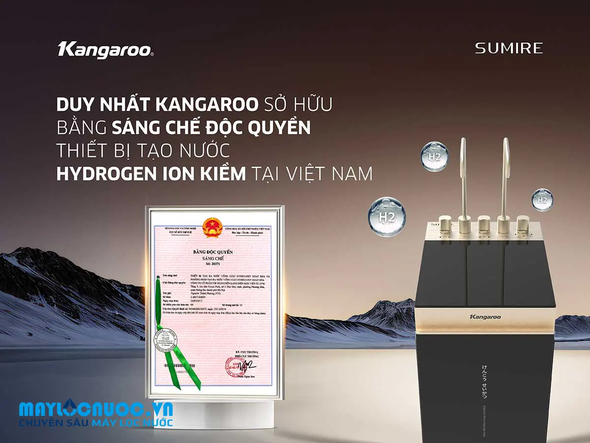 Máy lọc nước Kangaroo Hydrogen ion kiềm nóng lạnh KGHC13A2 