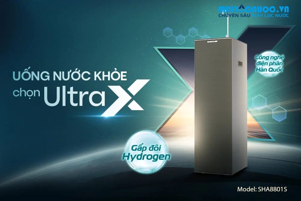 MÁY LỌC NƯỚC RO UltraX SUNHOUSE SHA8801S - 11LÕI