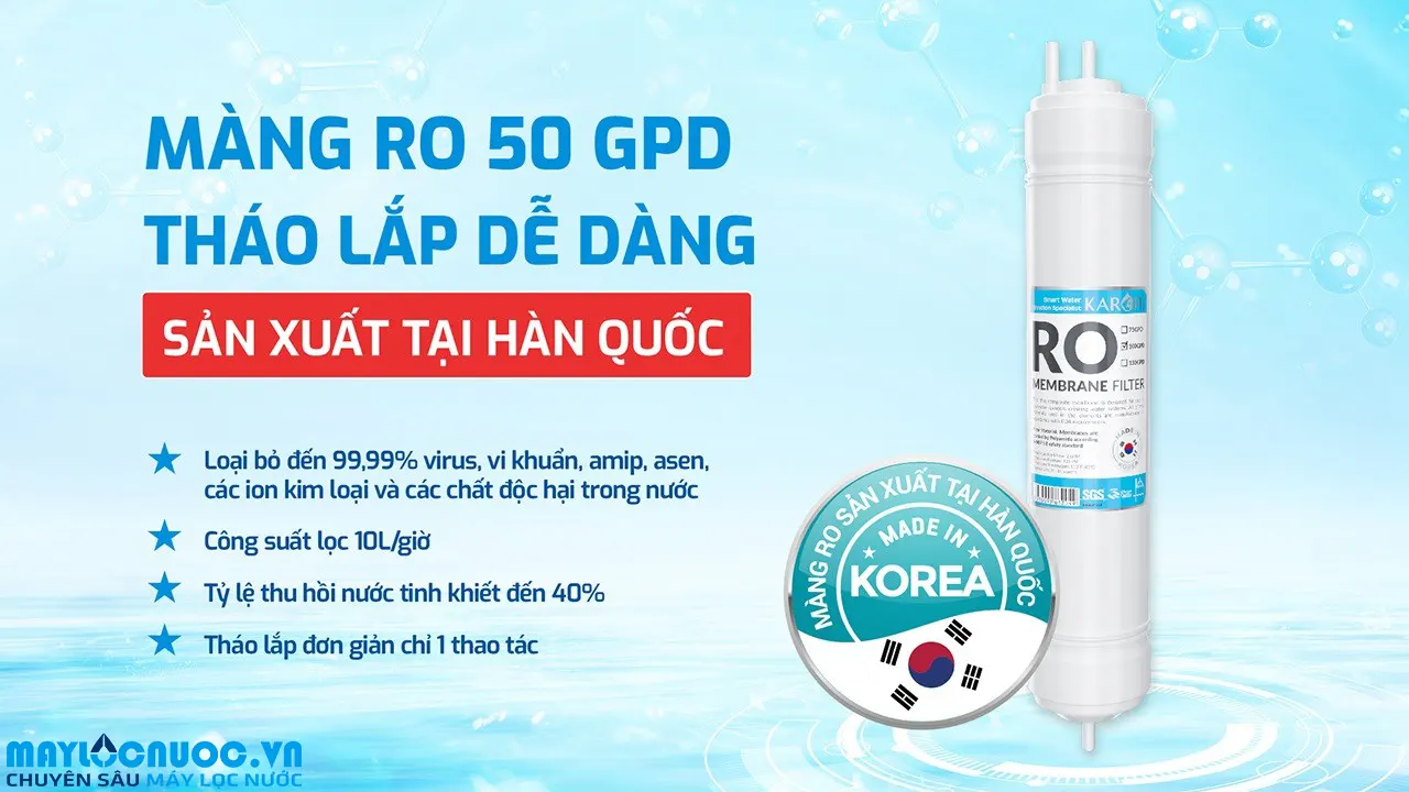 Máy lọc nước nóng nguội Karofi KAH-H58S