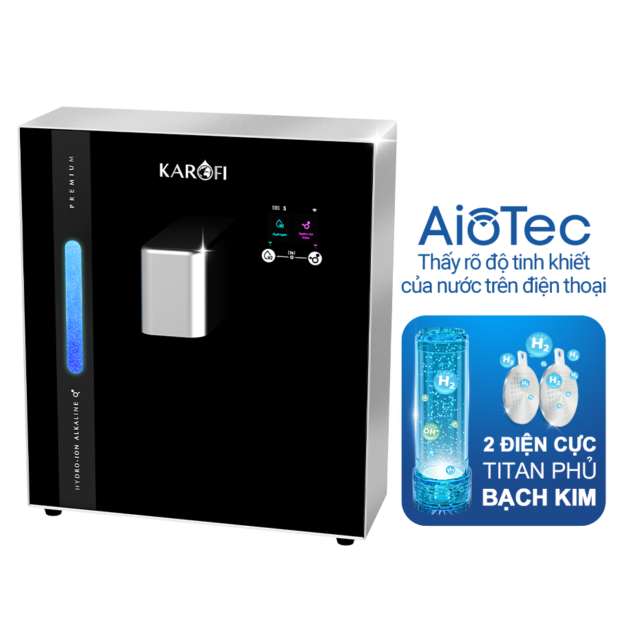 Máy lọc nước Hydro-ion kiềm Karofi KAE-S16 Mẫu 2025 cho sức khỏe tốt hơn