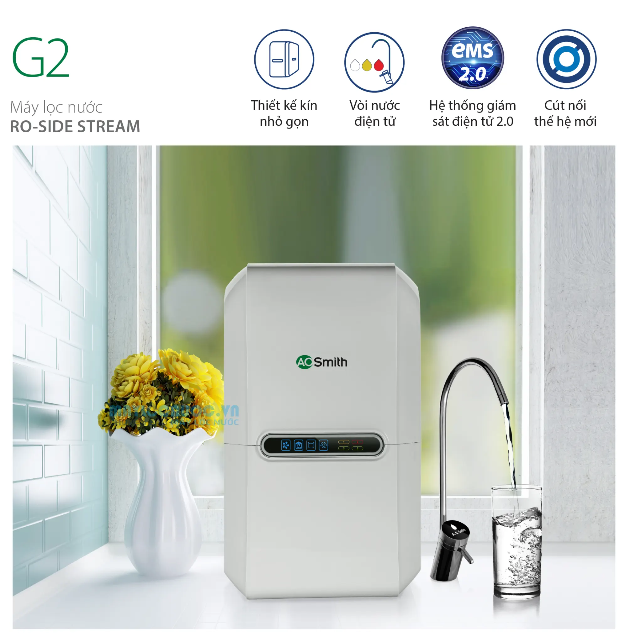 Máy lọc nước A. O. Smith G1 - 5 cấp lọc