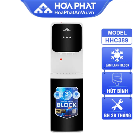 Cây nước nóng lạnh Hòa Phát HHC389 - Hút bình, Lạnh Block