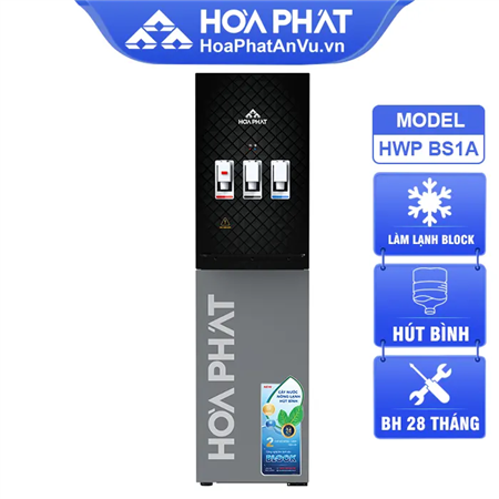 Cây nước nóng lạnh Hòa Phát HWP BS1A - Hút bình, Lạnh Block