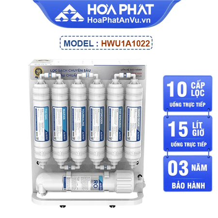 Máy lọc nước Hòa Phát HWU1A1022 - 10 Lõi lọc 