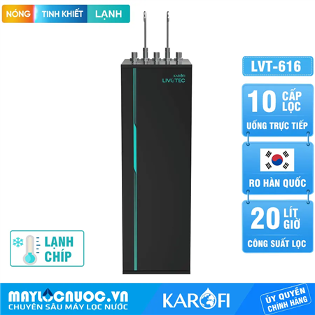 Máy lọc nước nóng lạnh Karofi Livotec 616