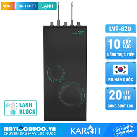 Máy lọc nước nóng lạnh Karofi Livotec 629 - 10 Lõi - Lạnh Block