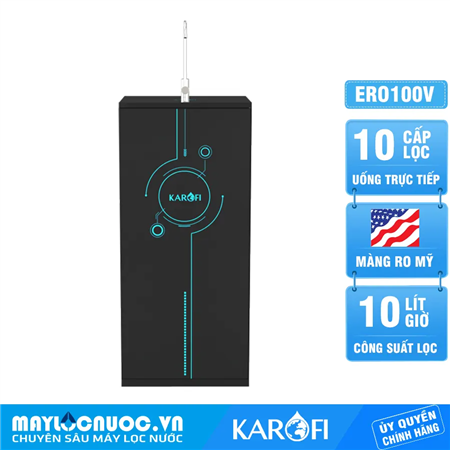 Máy lọc nước Karofi ERO100V - 10 Lõi Lọc - Mẫu Mới 2024