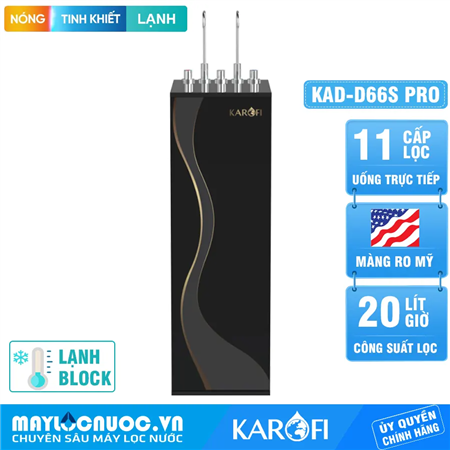 Máy lọc nước nóng lạnh Karofi KAD-D66S PRO - 11 Lõi Mới 2024