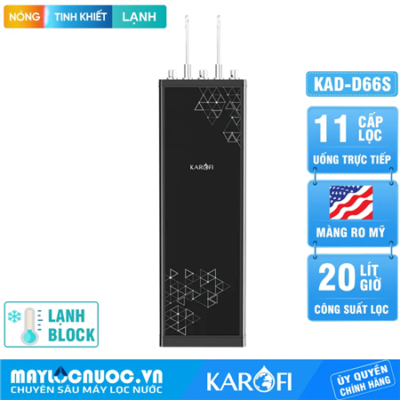 Máy lọc nước nóng lạnh Karofi KAD-D66S - 11 Lõi Mới 2024