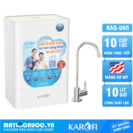 Máy lọc nước Karofi KAQ-U65 - 10 Lõi Mẫu Mới 2024