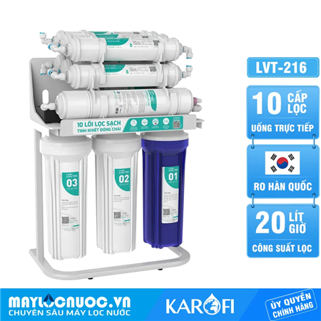 Máy lọc nước Karofi Livotec 216 - 10 Lõi Lọc - Mẫu Mới 2024