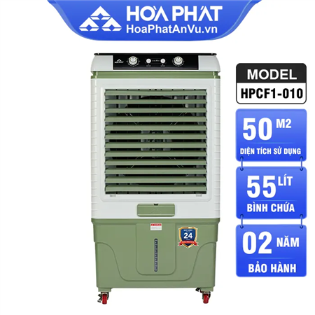 Quạt điều hòa Hòa Phát HPCF1-010 - Bình chứa 55 lít, Phòng 40-50m2