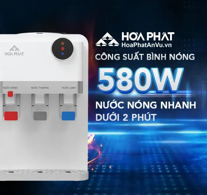 Làm nóng siêu nhanh Cây nước nóng lạnh Hòa Phát HTL212