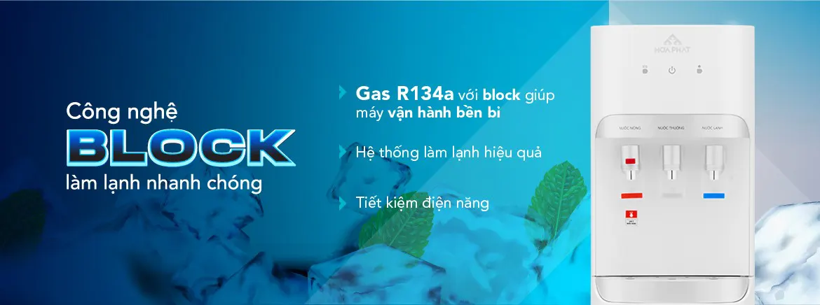 Cây nước nóng lạnh Hòa Phát HHC383 lạnh block