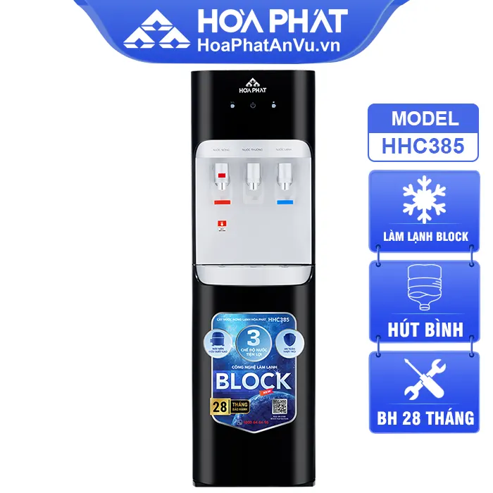 Cây nước nóng lạnh Hòa Phát HHC385 - Hút bình, Lạnh Block