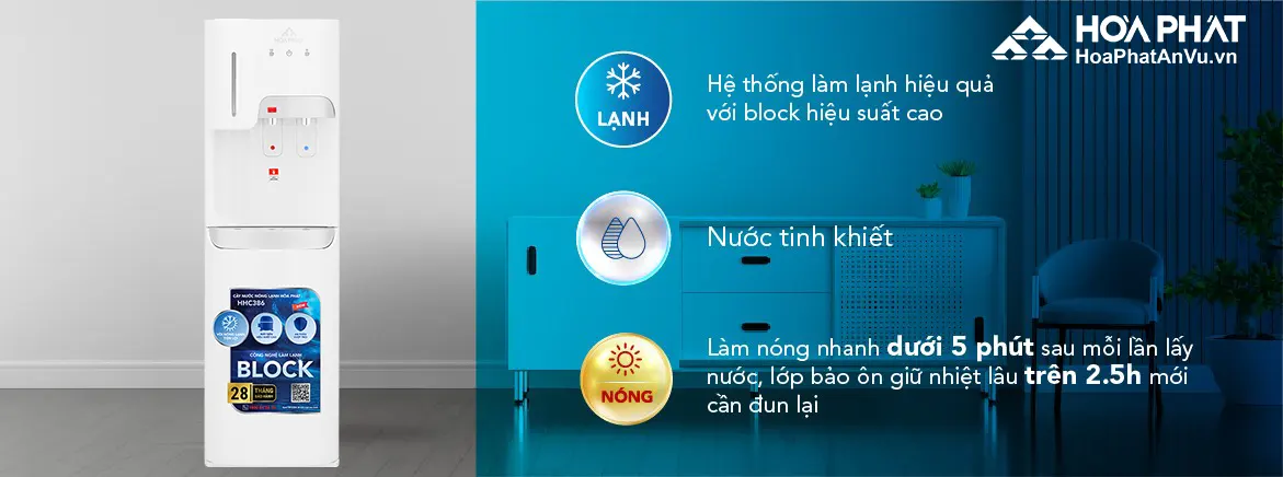 Cây nước nóng lạnh Hòa Phát HHC386 nóng lạnh