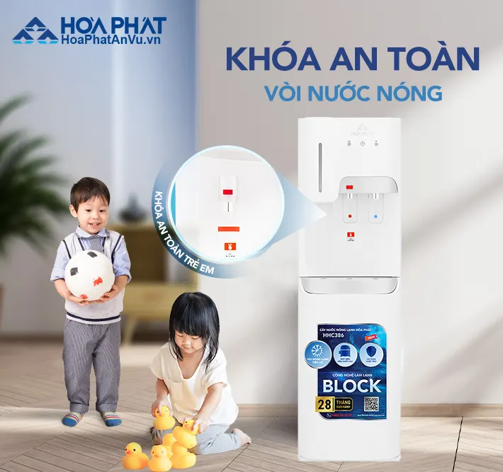 Tính năng an toàn Cây nước nóng lạnh Hòa Phát HHC386