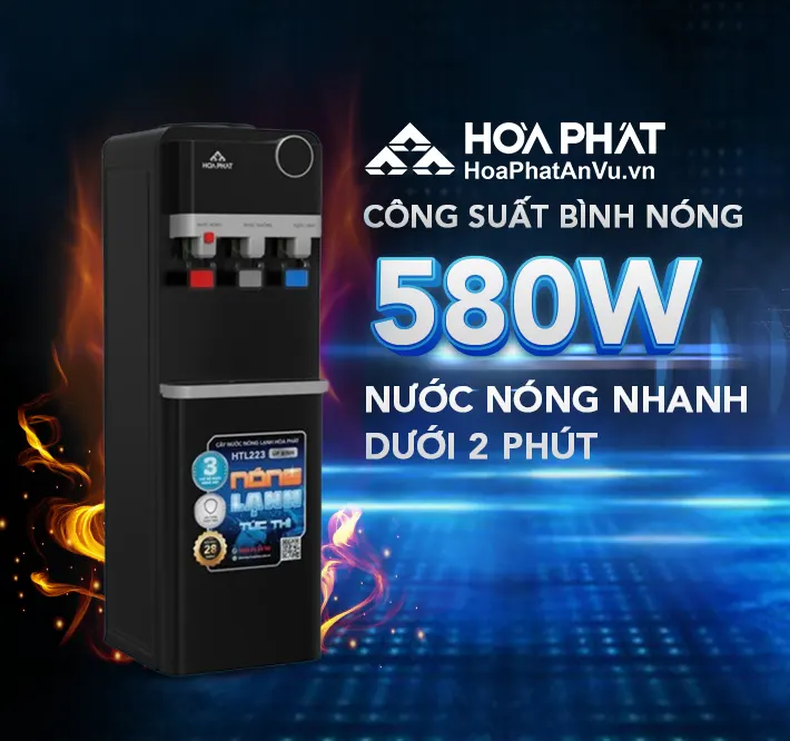 Cây nước nóng lạnh Hòa Phát HTL223 Nóng siêu tốc