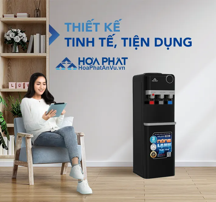 Thiết kế hiện đại sang trọng Cây nước nóng lạnh Hòa Phát HTL223