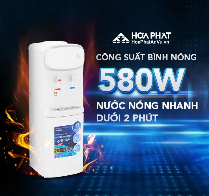 Cây nước nóng lạnh Hòa Phát HTL236 làm lạnh siêu tốc