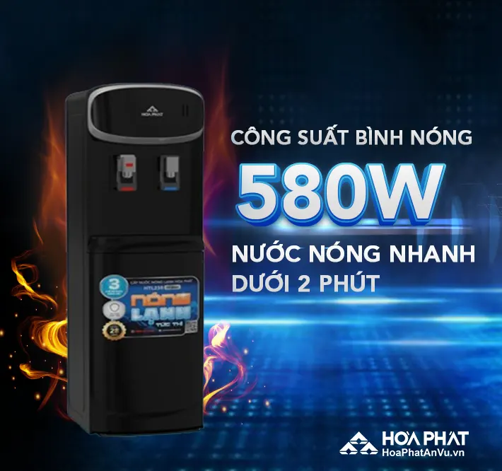 Cây nước nóng lạnh úp bình Hòa Phát HTL238