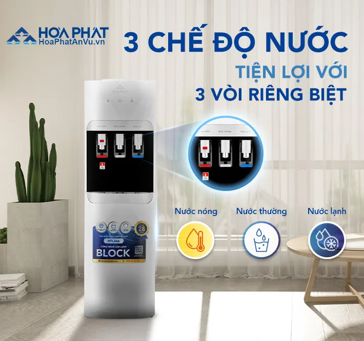 Cây nước nóng lạnh Hòa Phát HTL266