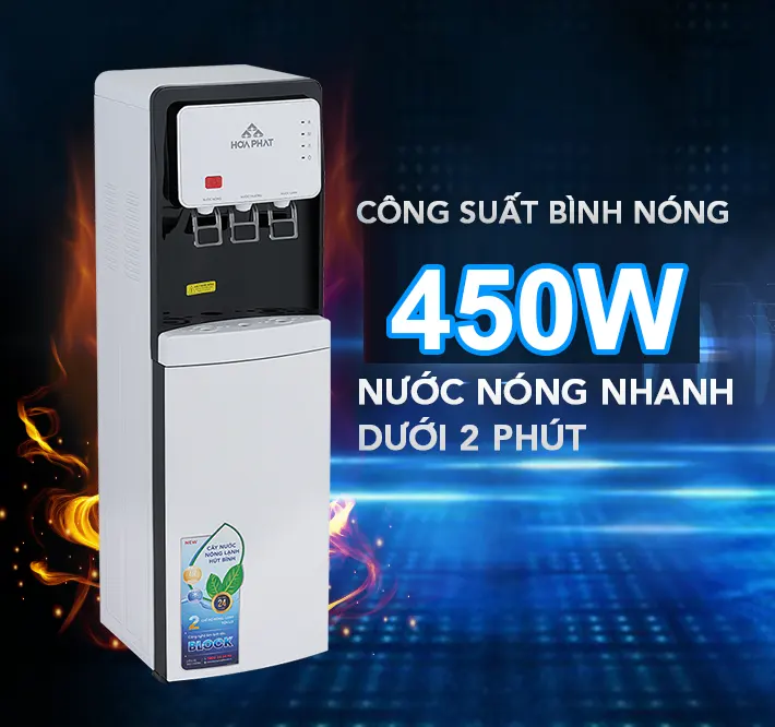 Làm nóng siêu tốc Cây nước nóng lạnh Hòa Phát HWP B2CI