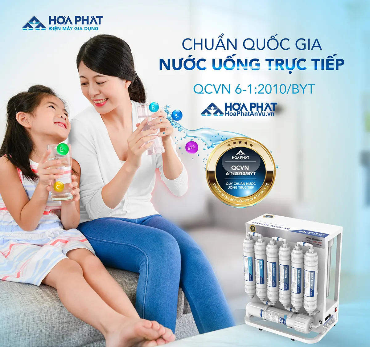 Máy lọc nước Hòa Phát HPU456