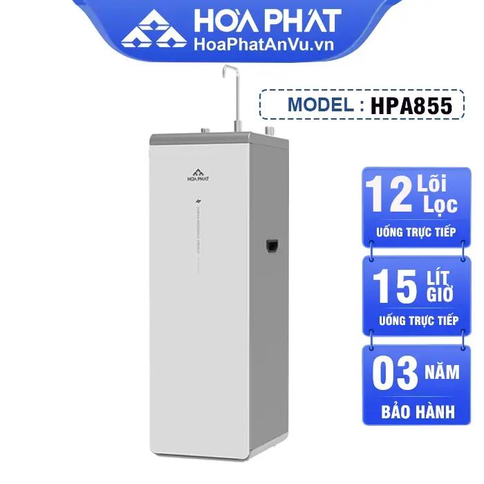 Máy lọc nước Hòa Phát HPA855 - 12 lõi lọc