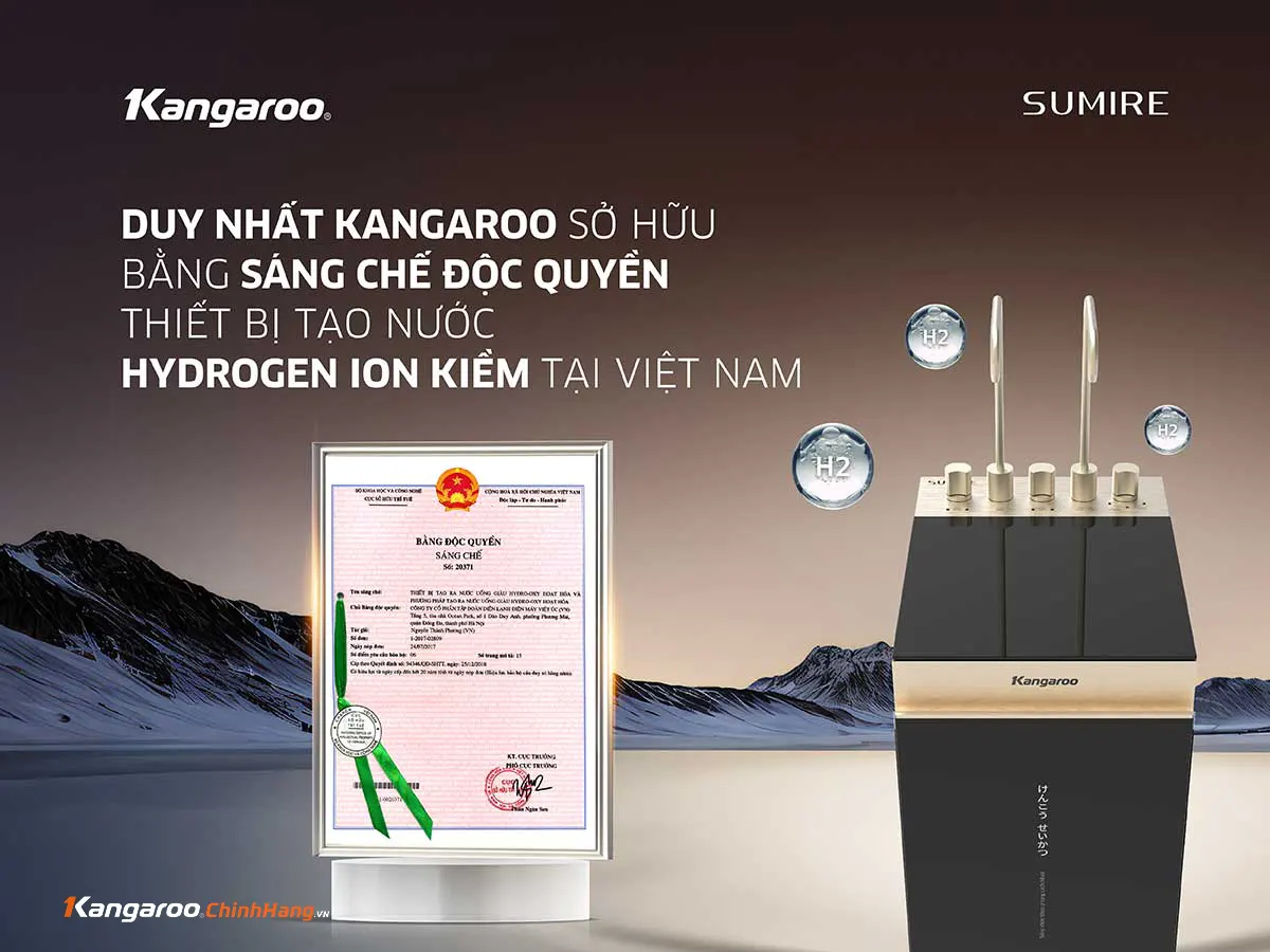 Máy lọc nước Kangaroo Hydrogen ion kiềm KGHC12A2