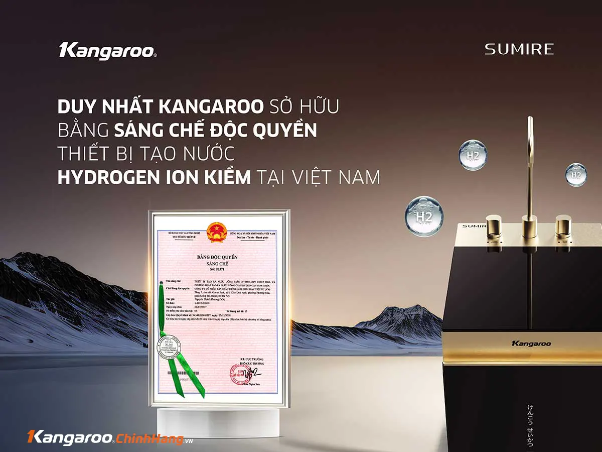 Máy lọc nước Kangaroo Hydrogen ion kiềm KGEP12A1