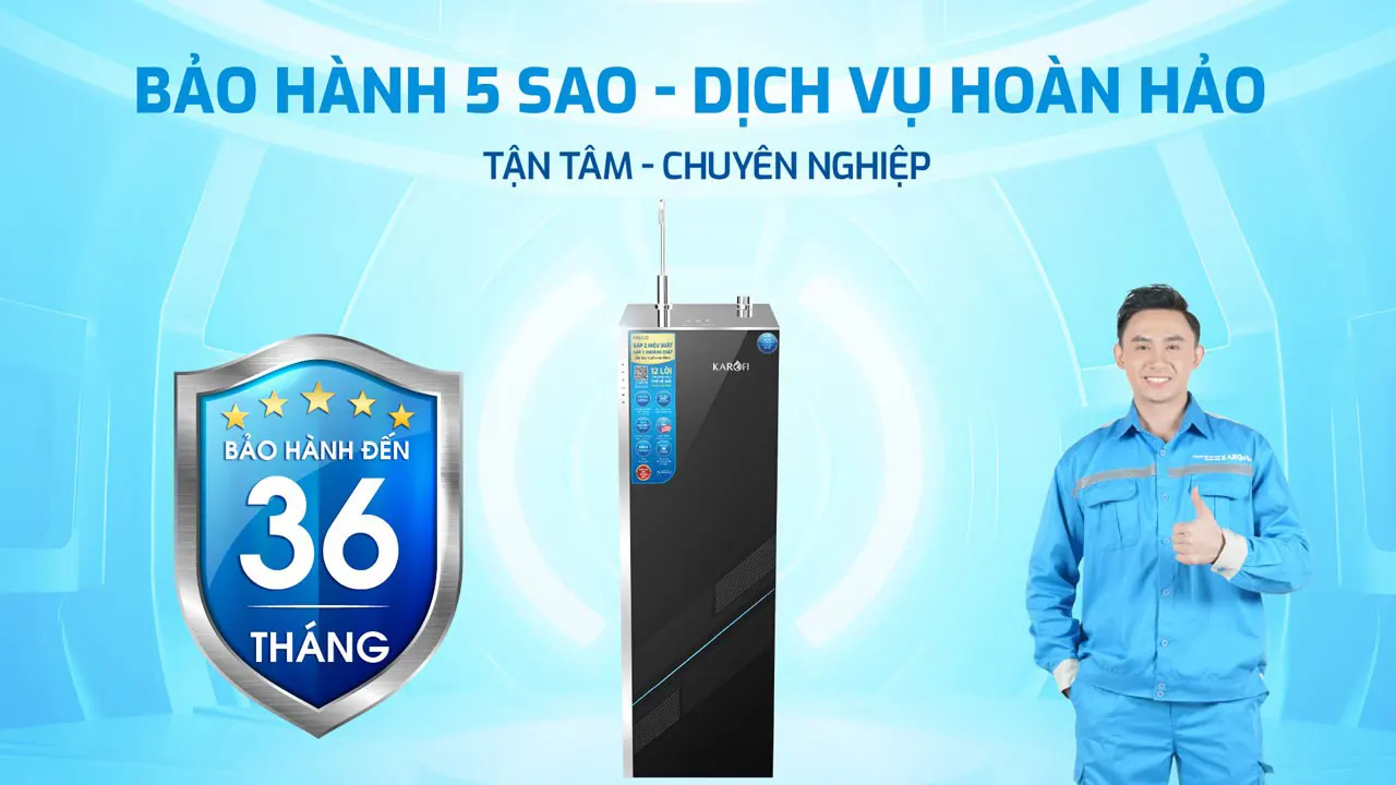 Bảo hành chính hãng  máy lọc nước Karofi KAQ-L22 